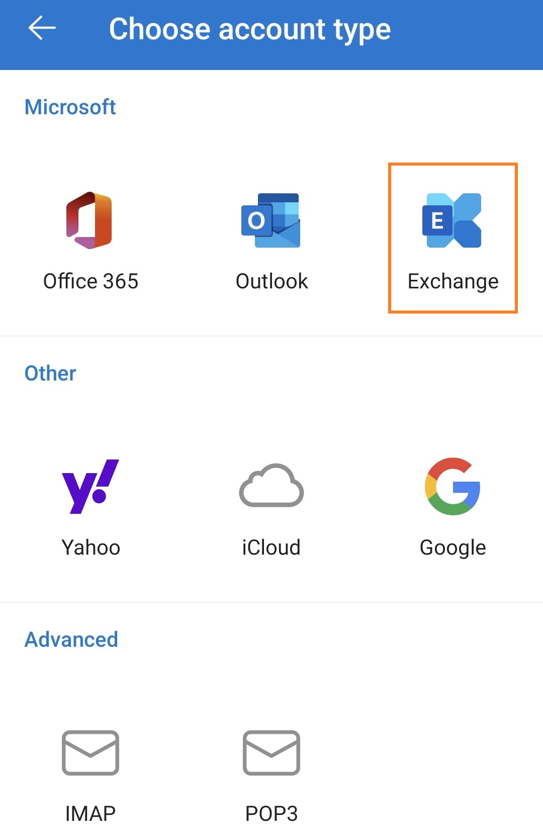 Exchange Android<sup>®</sup> Setup Exchange 1