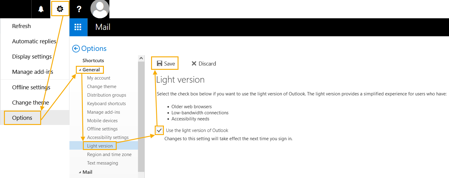 Exchange OWALight 20162019 Accessing